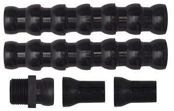 Tubo componibile snodato colore nero